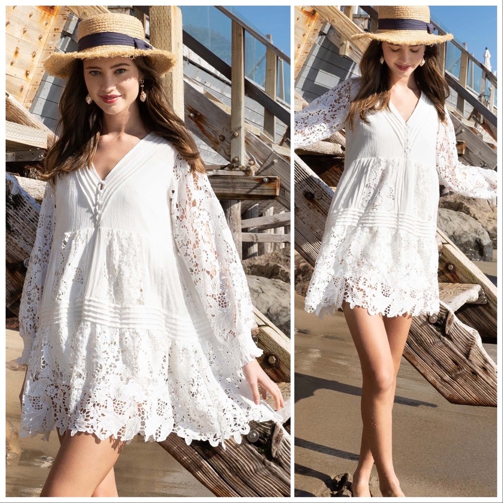 POL Romance Lovely White Lace Dress - Picture 8 of 11